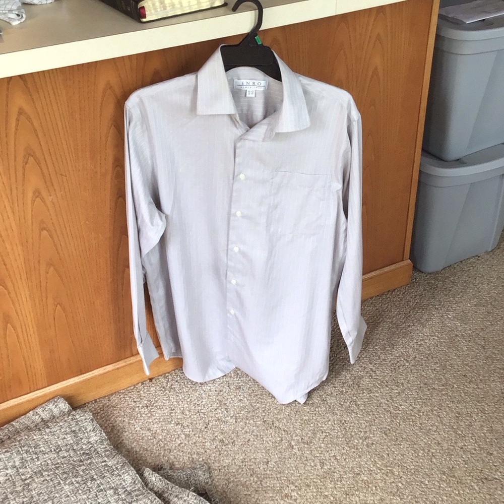 Gray Long Sleeve Dress Shirt